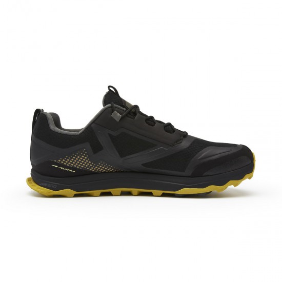 Altra Lone Peak All-Wthr Low Trail Running Shoes Black/Yellow Men