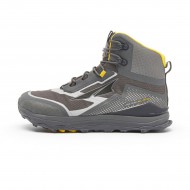 Altra Lone Peak All-Wthr Mid Trail Running Shoes Gray/Yellow Men