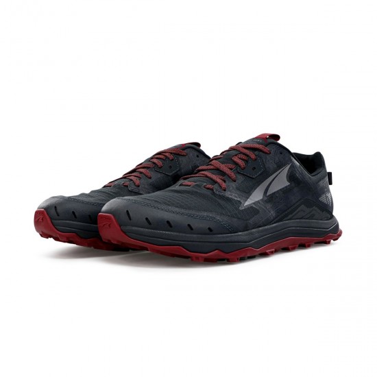 Altra Lone Peak 6 Trail Running Shoes Black/Gray Men